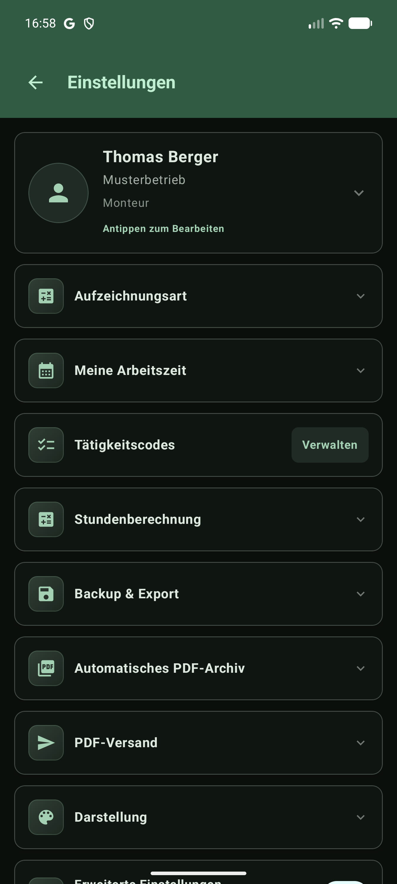 Einstellungen